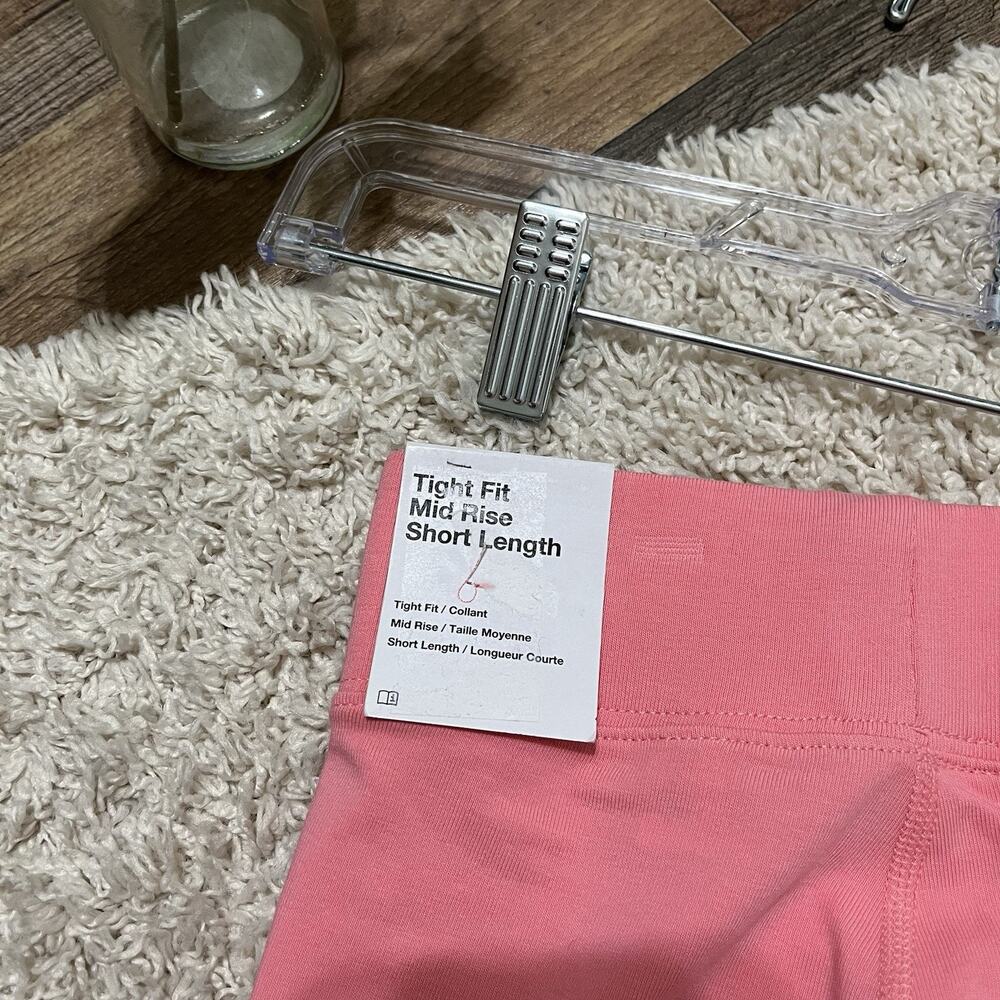 Nike Size XXS Pink White Tight Fit Mid-Rise Biker Shorts NWT - Picture 5 of 7